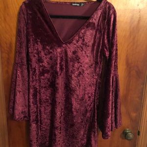 Velvet Bell Sleeve Dress